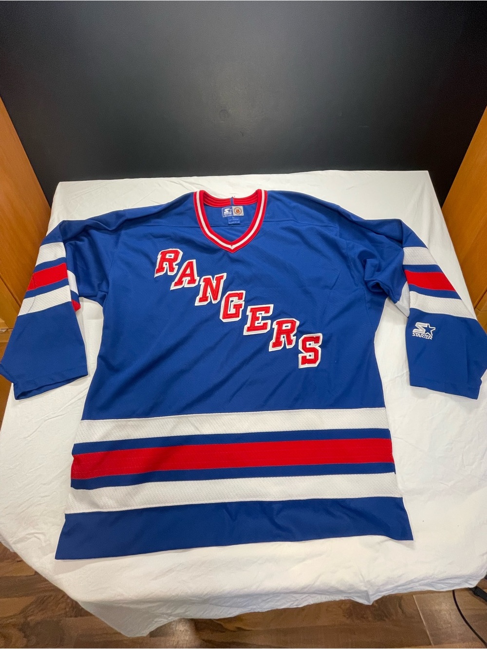 STARTER Blue Red White Rangers Hockey Jersey